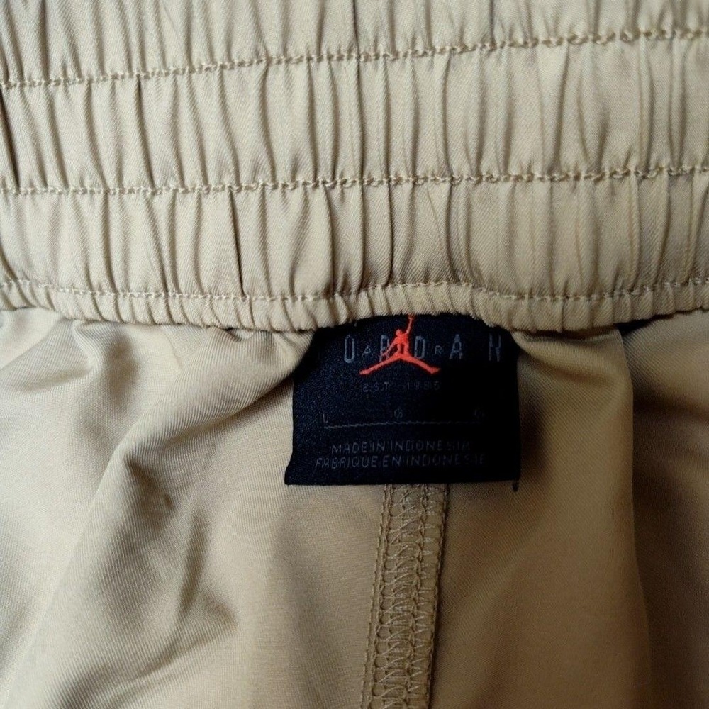 Jordan Jogger Pants Womens L Beige Chicago Cargo Drawstring Elastic Wide DZ4436 - Picture 7 of 13